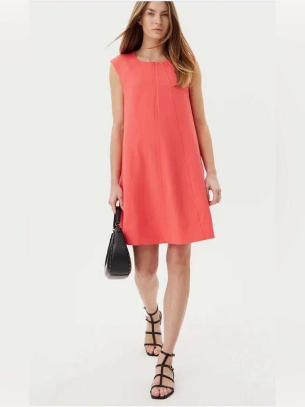 DKNY, Sleeveless Coral A-Line Dress